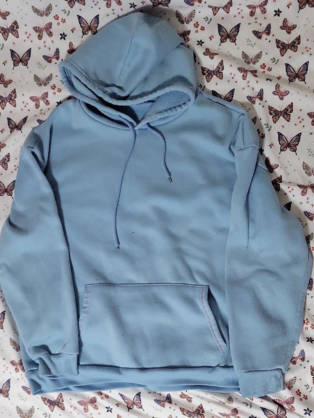 Women's Light Blue Pullover Hoodie